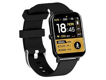 newgen medicals Tuya-kompatible Fitness-Smartwatch, Bluetooth, App, Metall, IP67 Elektroniktrade Switzerland