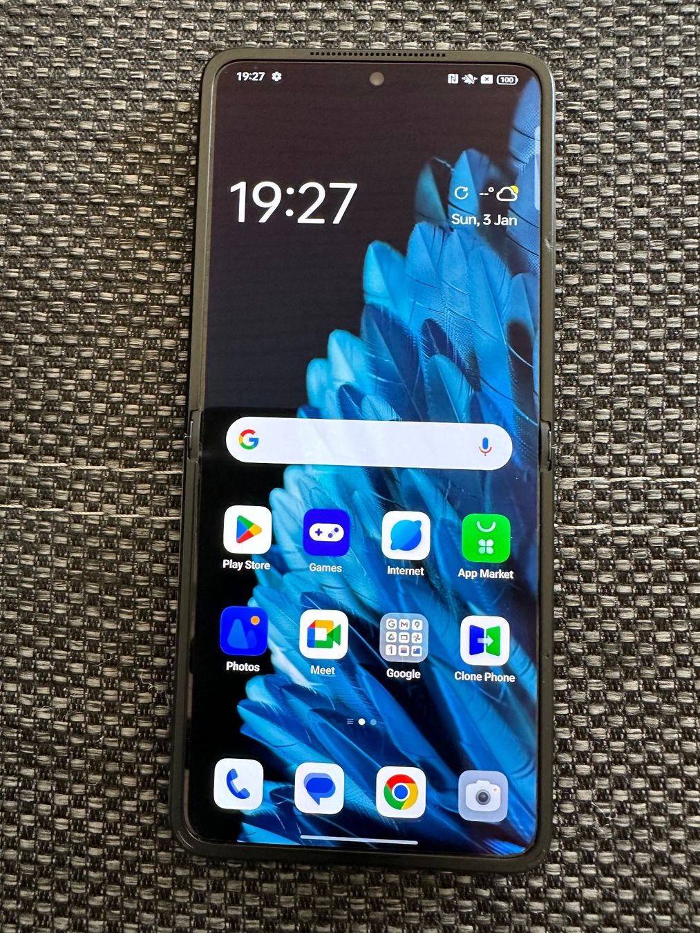 OPPO Find N2 Flip 256GB Schwarz Astral Black, 6.80", Dual SIM, 50 Mpx, 5G  (Gebrauchtgerät mit Garantie bis 02.03.2026)