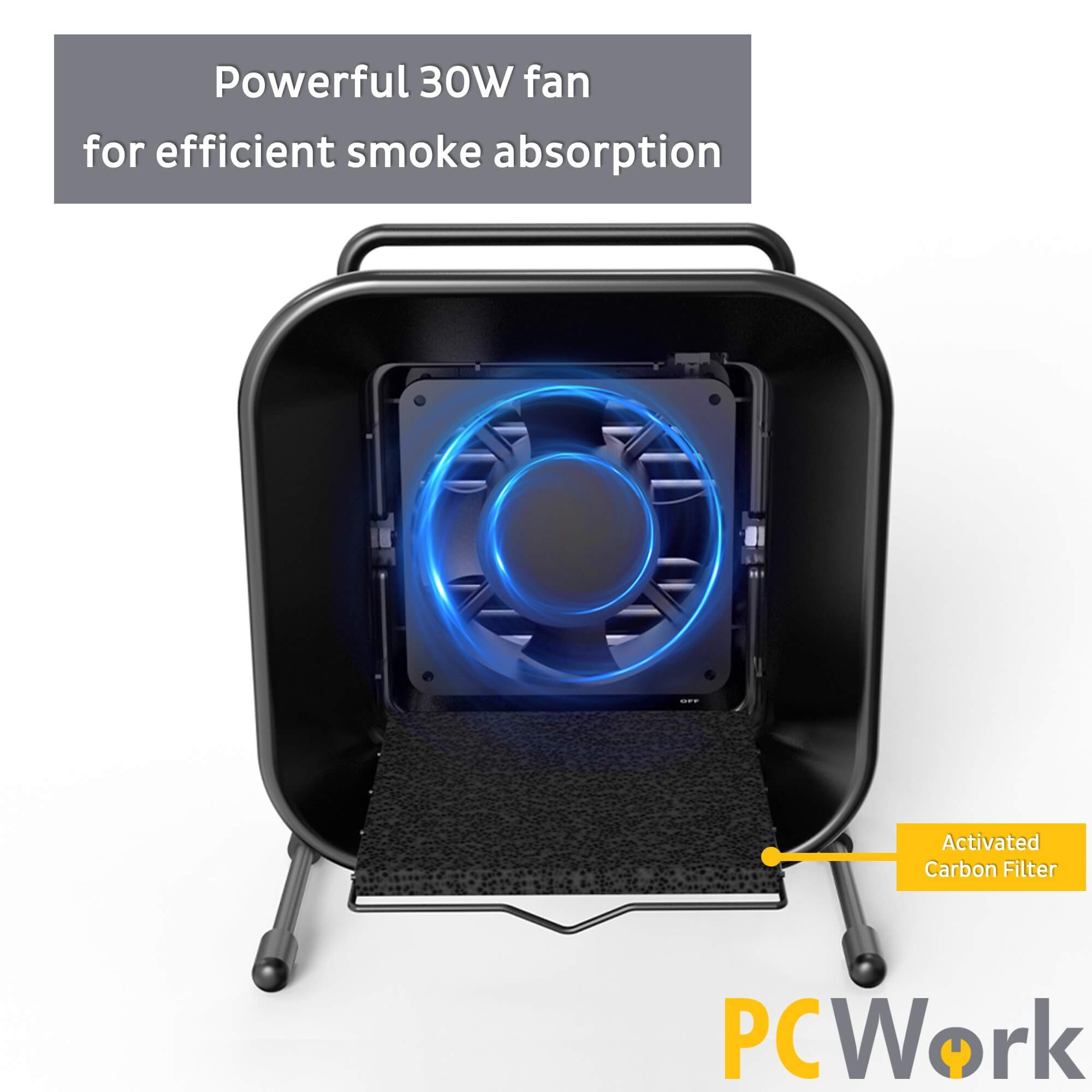 PCWork PCW10C Lötrauchabsaugung ESD-safe, Lötdampf-Absauger, Rauchabsauger, Aktivkohle Elektroniktrade Switzerland
