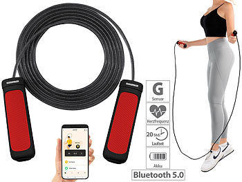 PEARL sports Smartes Kugellager-Springseil, Bluetooth, App, Herzfrequenz-& G-Sensor Elektroniktrade Switzerland