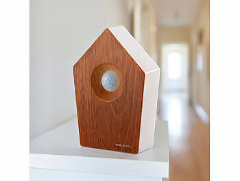 PEARL Vogelgesang-Box mit Bewegungssensor, 120 s Spielzeit, Teak-Holz-Optik Elektroniktrade Switzerland