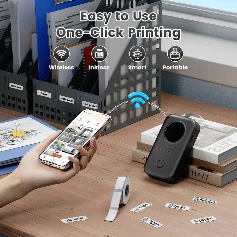Phomemo Phomemo D30 Etikettendrucker - Tragbarer Mini-Thermodrucker mit Band elektroniktrade Switzerland