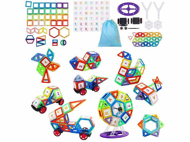Playtastic 120 magnetische Bausteine, verschiedene Formen Elektroniktrade Switzerland
