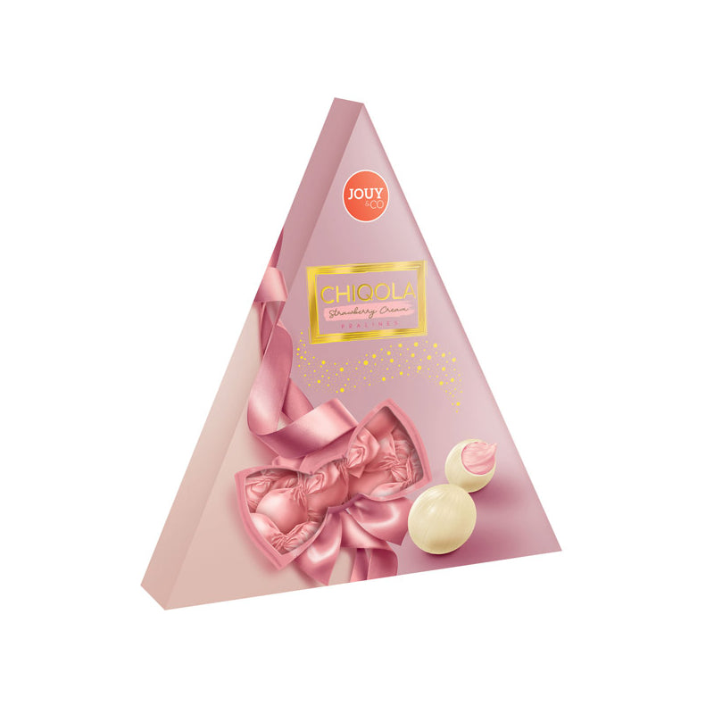 Pralinen Triangle weiße Schokolade und Erdbeere