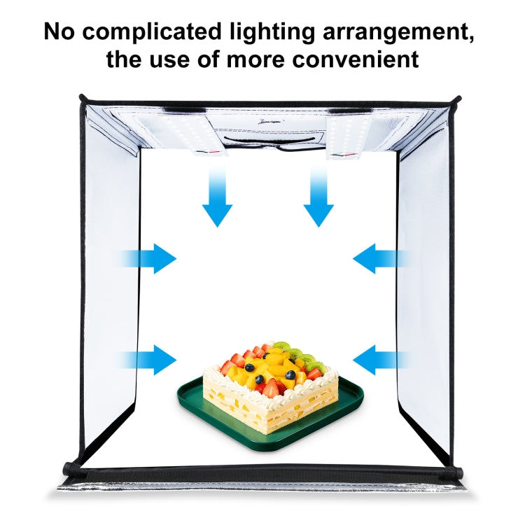 PULUZ Puluz Fotostudio Tragbar 60x60x60cm Licht Zelt LED 5500k Weißes Licht Dimmbar Elektroniktrade Switzerland