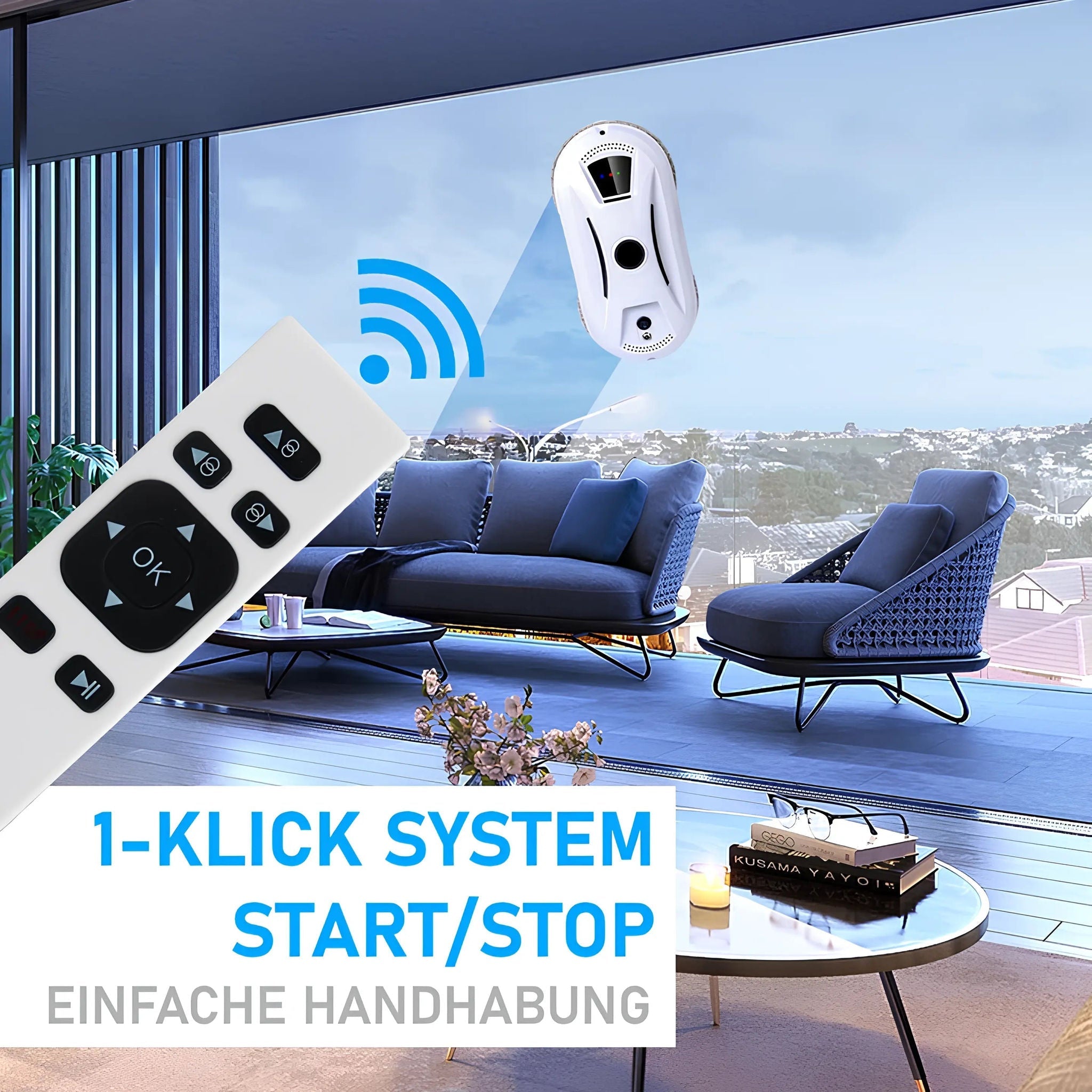 PuRuikai Fensterputzroboter Pro 2.0 mit Fernbedienung & Zubehör elektroniktrade Switzerland