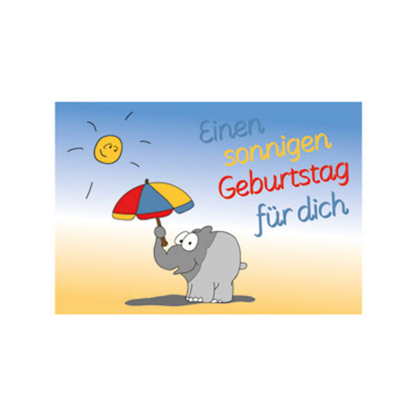 PV Postkarte Einen sonnigen Geburtstag für Dich elektroniktrade Switzerland