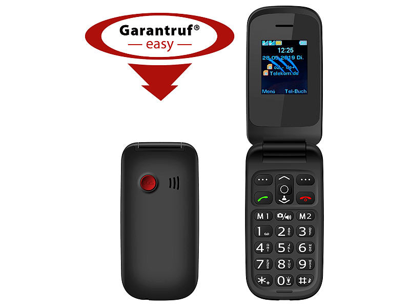 Notruf-Klapphandy XL-949 mit Garantruf Easy, Dual-SIM und Bluetooth