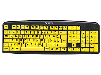 Senioren Tastatur: GeneralKeys Komfort-Tastatur mit kontraststarken Großschrift-Tasten erhältlich auf eMall