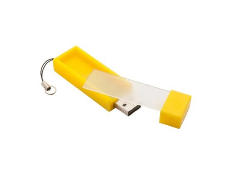 Reflects USB FlashDrive 4GB Gelb + Notizenfach 2in1 Elektroniktrade Switzerland