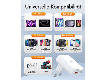 revolt Flaches USB-Netzteil mit USB-C PD 30 W, USB-A Quick Charge 18 W Elektroniktrade Switzerland