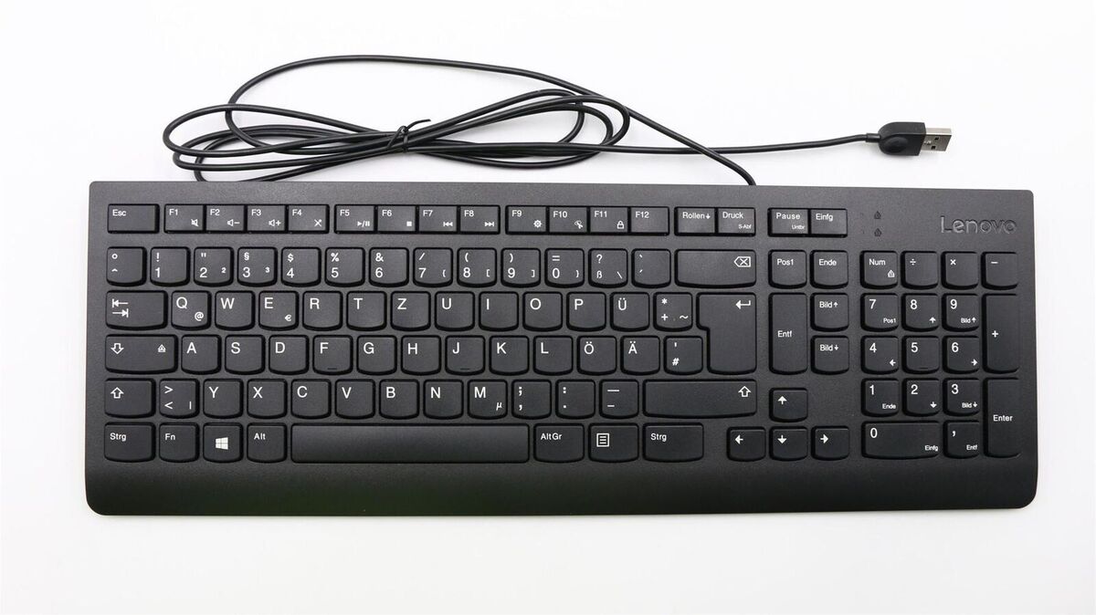 Lenovo Tastatur USB mit Zahlenblock SK-8827 Layout: Schweiz