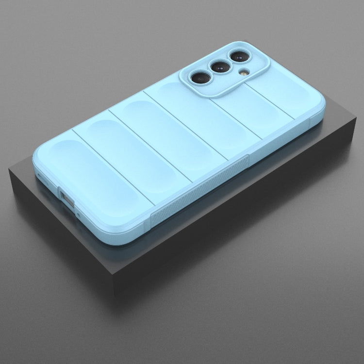 Samsung Für Samsung Galaxy M35 Magic Shield TPU + Flanell-Telefonhülle (Hellblau) Elektroniktrade Switzerland