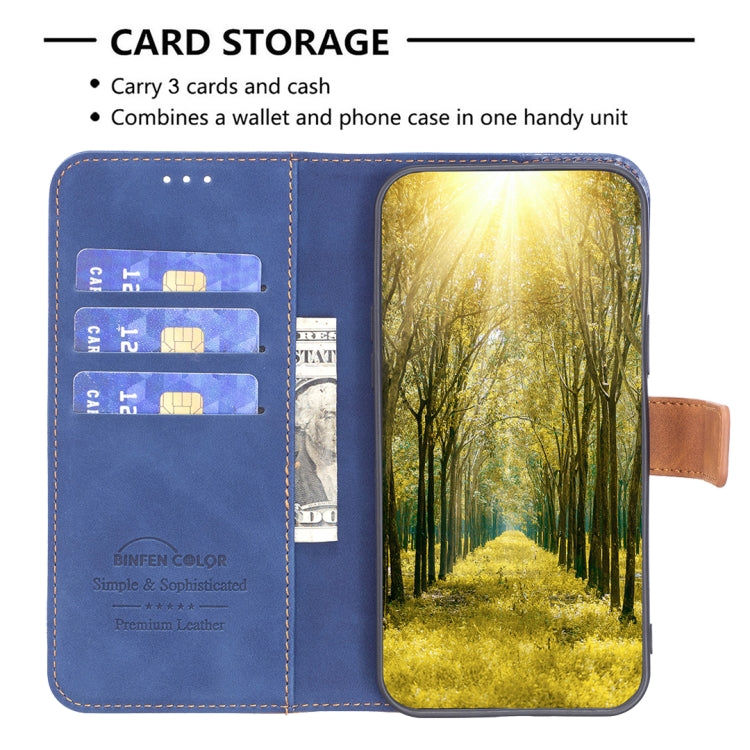 Samsung Für Samsung Galaxy S23+ 5G BF11 Color Matching Skin Feel Leather Phone Case (Blau) Elektroniktrade Switzerland
