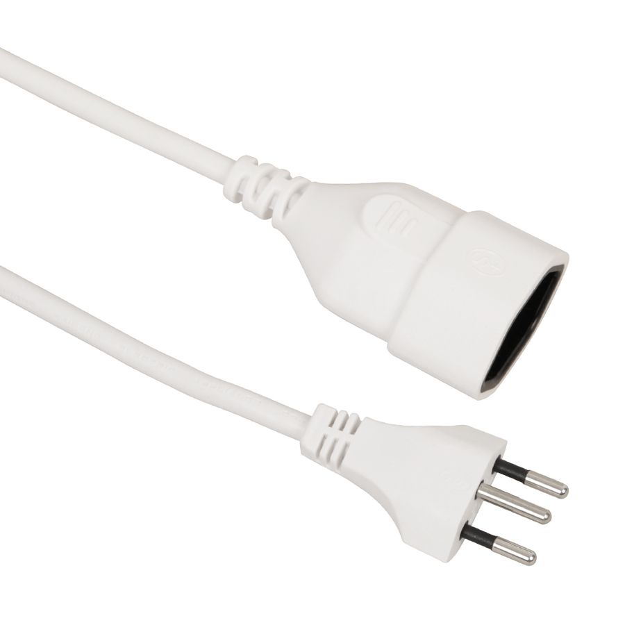 Schönenberger Verlängerungskabel 3-Polig 3m, weiss, H05VV-F 3G1.0mm2, mit Kinderschutz, 230V - 10A Elektroniktrade Switzerland