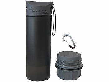 Semptec Urban Survival Technology Semptec Wasser-Flasche: Outdoor-Wasserfilter-Flasche, entfernt 99,99 % aller Bakterien, 550 ml elektroniktrade Switzerland