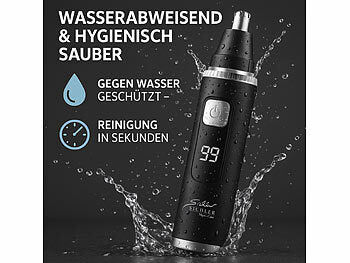 Sichler Beauty 2in1-Akku-Nasen- und Ohrenhaar-Trimmer mit Schutzkappe, 120 Min., IPX6 Elektroniktrade Switzerland
