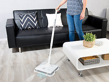 Sichler Haushaltsgeräte Akku-Fußboden-Poliermaschine mit Sprüh-Funktion & LED-Licht, 900 Hz Elektroniktrade Switzerland