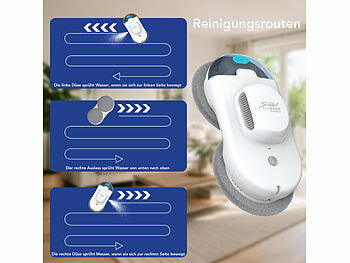Sichler Haushaltsgeräte Sichler Haushaltsgeräte Fensterputzroboter, Dual-Sprüh-Funktion, Sensoren, Fernbedienung, App elektroniktrade Switzerland