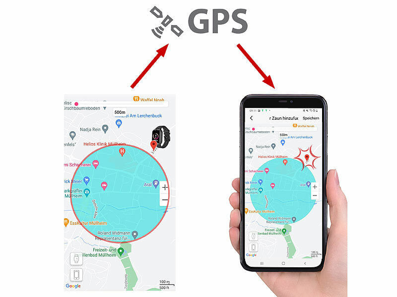 simvalley 4G/LTE-Senioren-GPS-Handy-Uhr mit Garantruf Easy und Video-Telefonie Elektroniktrade Switzerland