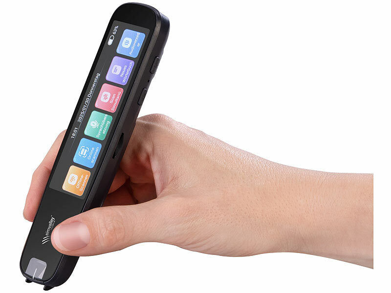 simvalley Übersetzer-Stift, 142 Online-Sprachen, Scan-Funktion, Touch-Display Elektroniktrade Switzerland
