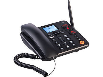 simvalley communications 4G-Tischtelefon, Notruf, SMS, Vertrags-/SIM-Lock-frei, Dual-SIM, Akku Elektroniktrade Switzerland