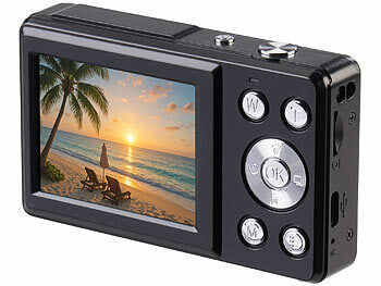 Somikon Full-HD-Digitalkamera, 4K interpoliert, 2 Displays, 18x-Digitalzoom Elektroniktrade Switzerland