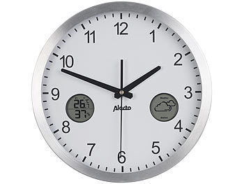 St. Leonhard Funk-Wanduhr mit digitaler Wetterstation und Funk-Außensensor, DCF77 elektroniktrade Switzerland