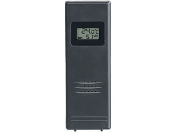 St. Leonhard Funk-Wanduhr mit digitaler Wetterstation und Funk-Außensensor, DCF77 Elektroniktrade Switzerland