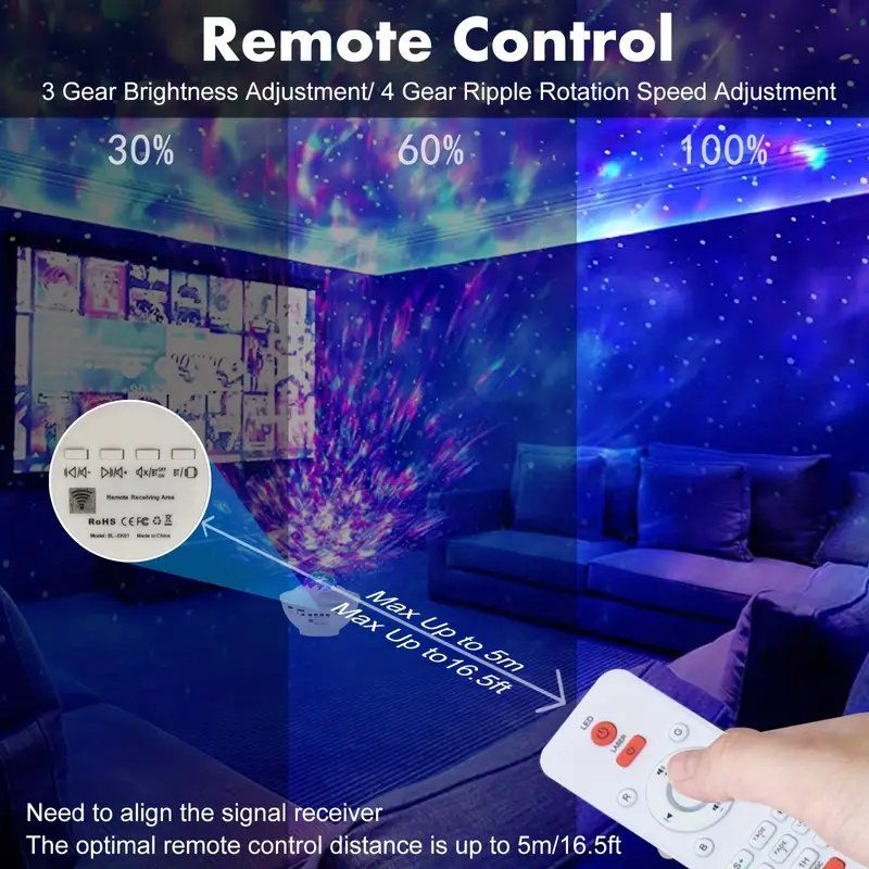 Sternennebel-Nachtlicht mit Lautsprecher und tollen Effekten