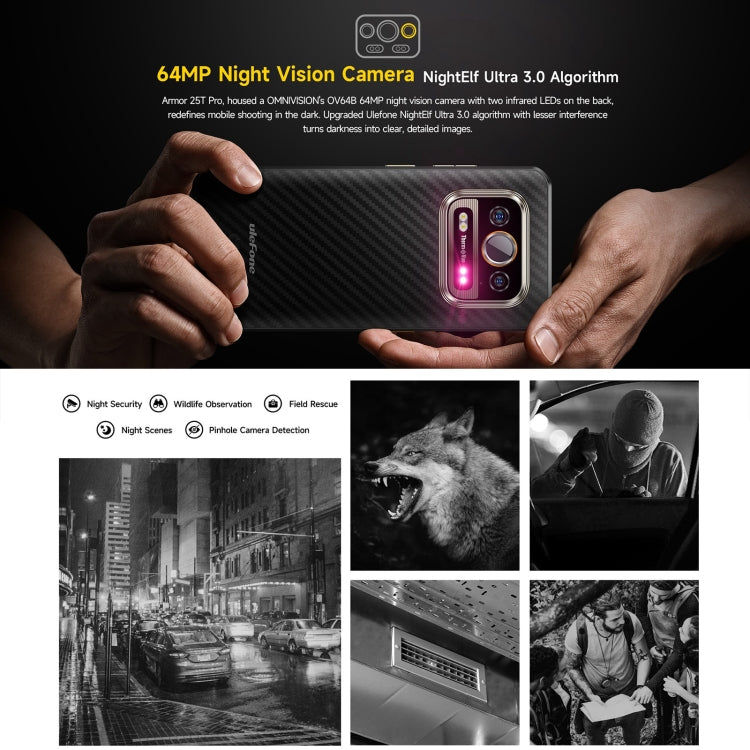 Ulefone Robustes Ulefone Armor 25T Pro-Telefon, Wärmebildgebung, 6,78 Zoll Android 14 MediaTek Dimensity 6300 Octa Core, Netzwerk: 5G, NFC, 8GB+256GB elektroniktrade Switzerland