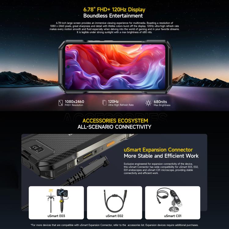 Ulefone Ulefone Armor 27T+, 12GB+256GB, Thermal imager, Night Vision, 10600mAh, 6.78" Android 15, 4G, NFC Elektroniktrade Switzerland