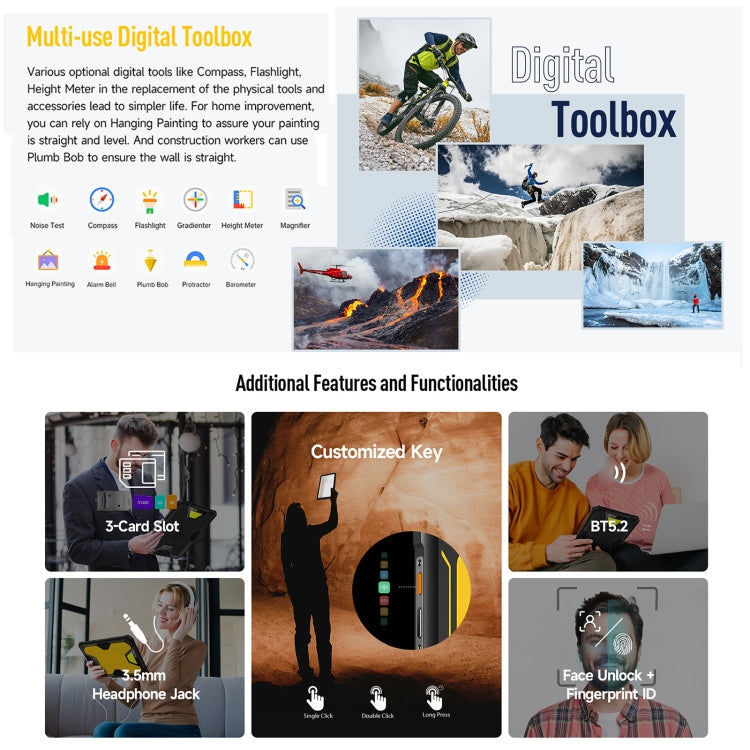 Ulefone Ulefone Armor Pad 2 Robuster Tablet-PC, 16 GB + 256 GB 11 Zoll Android 13 MediaTek Helio G99 Octa Core 4G Netzwerk, Armor Pad 2, Armor Pad 2 (Yellow) elektroniktrade Switzerland