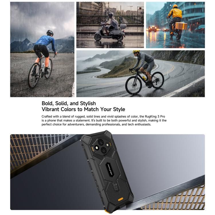 Ulefone Ulefone RugKing 3 Pro, 8 GB + 128 GB, robustes Smartphone (IP68/IP69K), 6,56 Zoll, Android 15, Unisoc T7250 Octa-Core-Prozessor, Netzwerk: 4G, NFC, OTG, RugKing 3 Pro, 8GB+128GB Elektroniktrade Switzerland