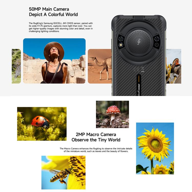 Ulefone Ulefone RugKing, 8 GB + 256 GB, robustes Smartphone (IP68/IP69K), 5,99 Zoll, Android 15, Unisoc T7255 Octa-Core-Prozessor, Netzwerk: 4G, NFC, OTG, RugKing, 8GB+256GB elektroniktrade Switzerland