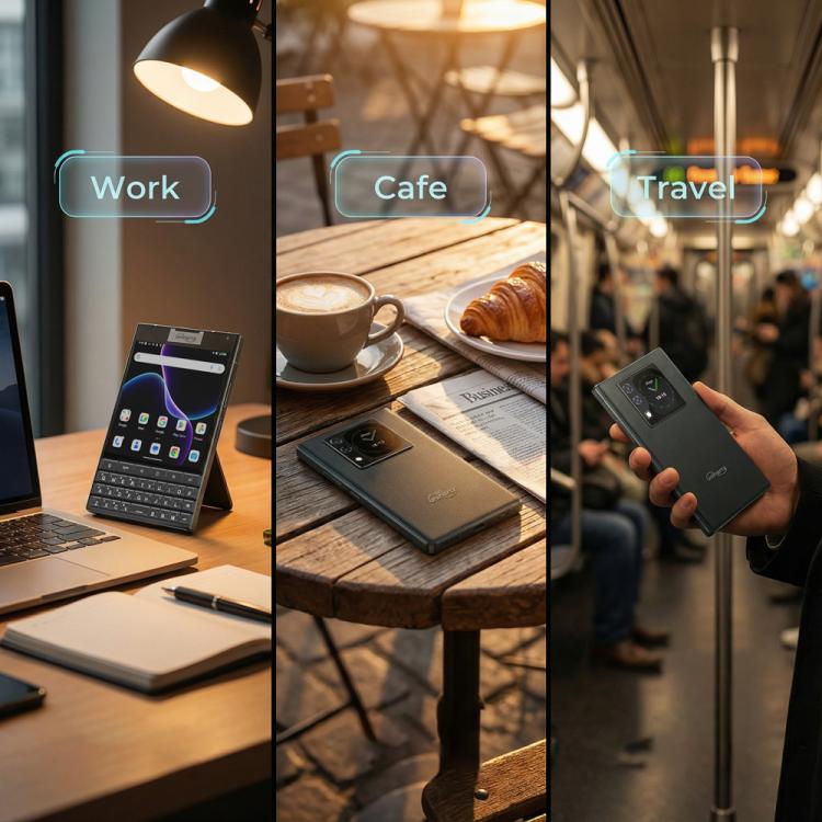 Unihertz Unihertz Titan 2 Smartphone mit physischer QWERTZ-Tastatur, 12 GB + 512 GB Speicher, Fingerabdrucksensor, 4,5 Zoll + 2 Zoll Display, Android 15, Dimensity 7300 5G Octa-Core Prozessor, Netzwerk: 5G, NFC, OTG elektroniktrade Switzerland
