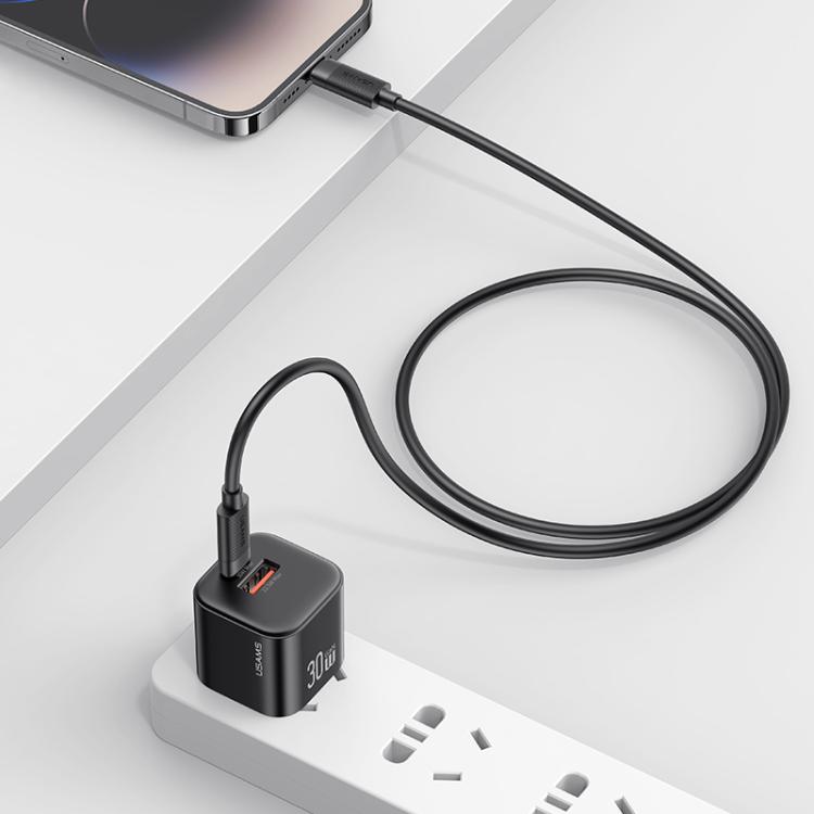 USAMS USAMS SJ781 U94 USB-C / Typ-C auf 8-Pin PD30W Schnelllade-Datenkabel, 1m Elektroniktrade Switzerland