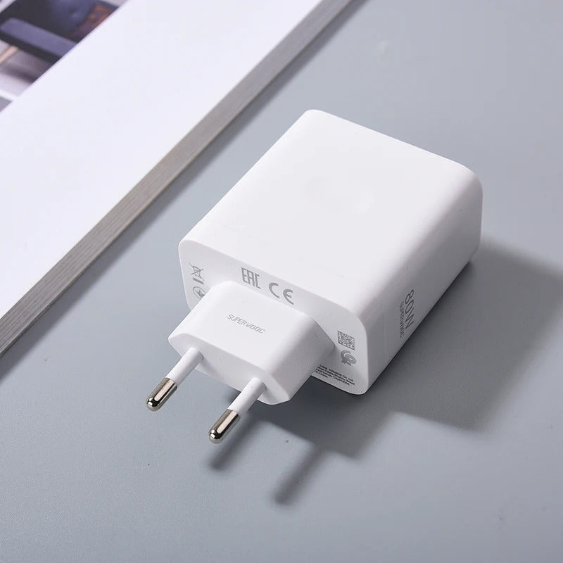 Original 80W SuperVOOC Schnellladegerät mit oder ohne USB-C Kabel für Realme & Oppo