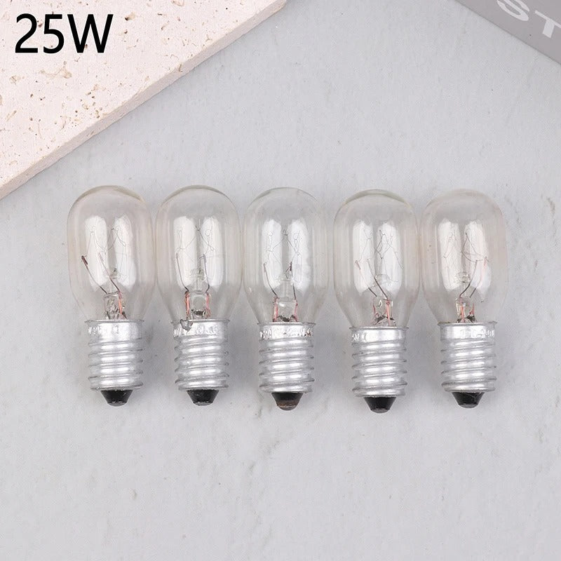 E14 Mini Glühbirne mit 10W/15W/20/25/ für Kühlschrank, Ofen, Lava, Glas Lampen