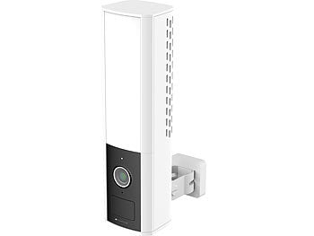 VisorTech LED-Außenwandleuchte & WLAN-2K-Kamera, PIR, Nachtsicht, Sirene, weiß Elektroniktrade Switzerland