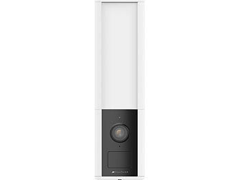 VisorTech LED-Außenwandleuchte & WLAN-2K-Kamera, PIR, Nachtsicht, Sirene, weiß Elektroniktrade Switzerland
