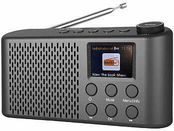 VR-Radio Mobiles Akku-Digitalradio mit DAB+/FM, Farbdisplay, Bluetooth 5.3, 6 W Elektroniktrade Switzerland