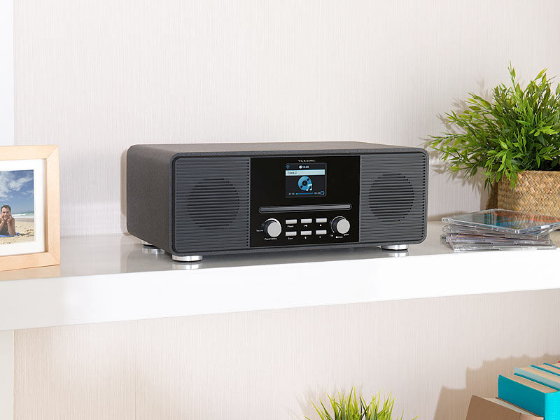 VR-Radio Stereo-Internetradio mit CD-Player, DAB+/FM & Bluetooth, 40 W, schwarz Elektroniktrade Switzerland