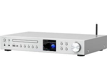 VR-Radio WLAN-Internetradio-Receiver, DAB+/UKW, CD, Bluetooth, 200 W, silber Elektroniktrade Switzerland
