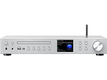 VR-Radio WLAN-Internetradio-Receiver, DAB+/UKW, CD, Bluetooth, 200 W, silber Elektroniktrade Switzerland