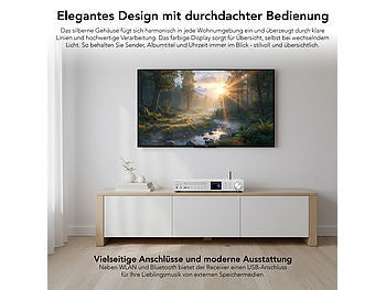 VR-Radio WLAN-Internetradio-Receiver, DAB+/UKW, CD, Bluetooth, 200 W, silber Elektroniktrade Switzerland