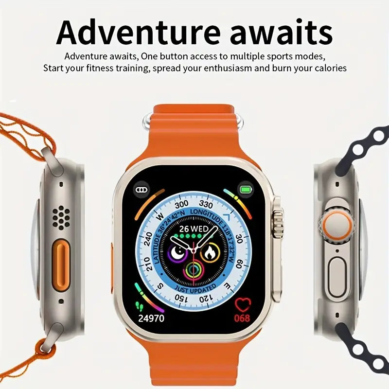 Smartwatch S8 Ultra Max 5,28 cm HD-Touchscreen für Android/iOS-Telefone