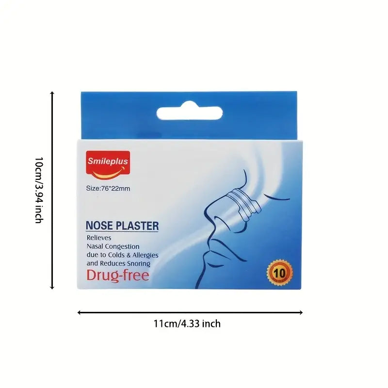 Nasenpflaster - Lindert Sofort Verstopfte Nase, Reduziert Schnarchen, Atmung