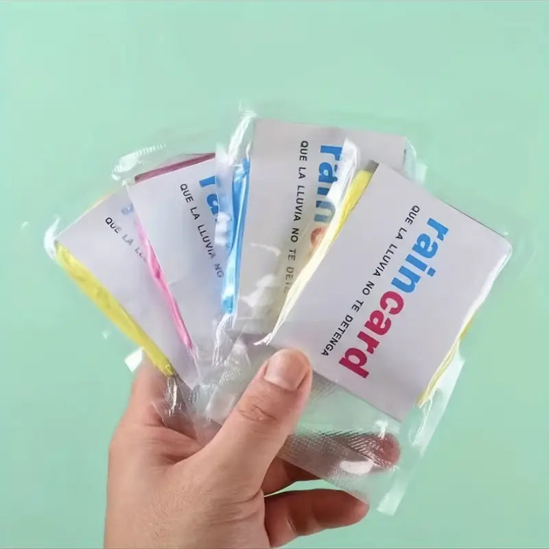 Tragbarer Einweg-Regenmantel, verschiedene Farben.