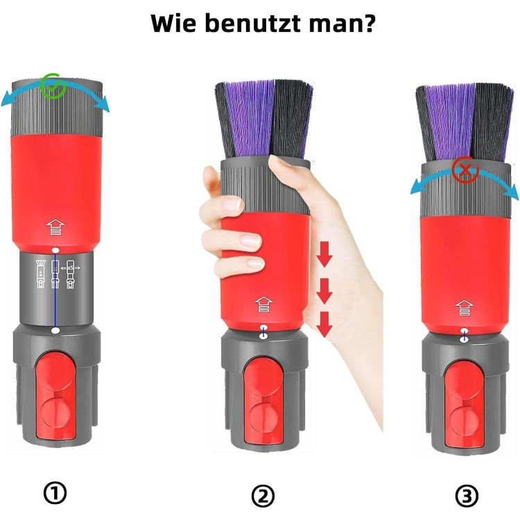 xdsource Für Dyson Staubsauger V7 V8 V10 V11 V15. Nicht markierende Staubbürste mit weichen Borsten, Non-marking Brush elektroniktrade Switzerland